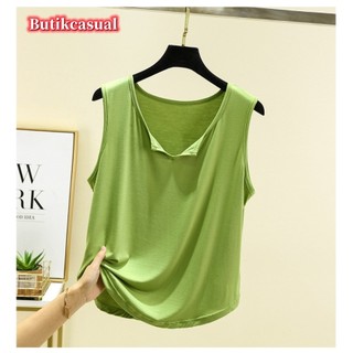 Phụ Nữ Cổ V Xe Tăng Đồng Bằng Không Tay Rời Áo Sơ Mi Mỏng Mùa Hè Rời Thoải Mái Áo Sơ Mi Thường Ngày