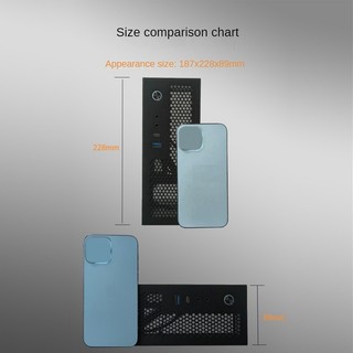 A09 HTPC Vỏ Máy Tính Mini ITX Chơi Game PC Khung Máy Tính Để Bàn Khung Máy Tính USB3.0 Type-C Vỏ Máy Tính Gia Đình Dễ Dàng Lắp Đặt Màu Đen