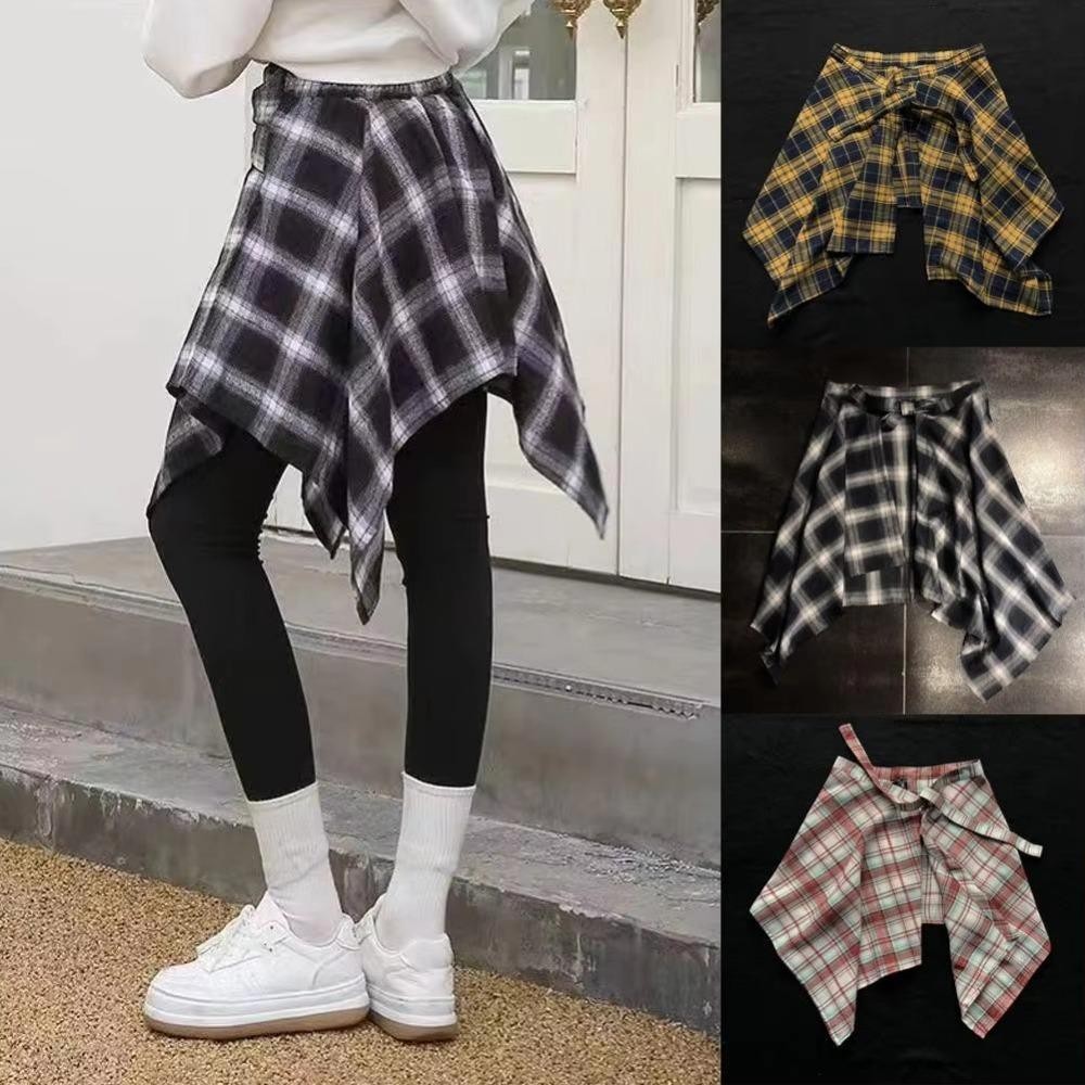 WOODNEST Nữ Váy Kẻ Sọc, Nơ Nơ Không Đều Áo Sơ Mi, Retro Co Giãn Xanh Trắng Lưới Mini Chữ a Váy Ngắn Bé Gái Dạo Phố