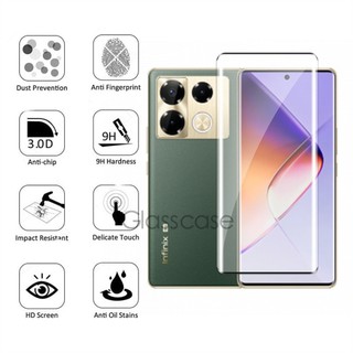 1-3 Miếng Phim Kính Cường Lực Bề Mặt Cong 9H HD Dành Cho Infinix Note 40 Pro Plus Note40S Note40Pro+ Note 40 4G 5G Bảo Vệ Màn Hình Kính Bảo Vệ Bao Bọc Toàn Bộ Phim Mặt Trước
