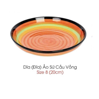 Tô Đĩa Sứ Cầu Vồng Bát Tràng Đủ loại Phong Cách Hàn Quốc - Trường An VN