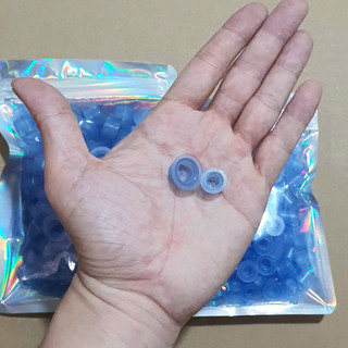 -(Bịch 100cái) Chum silicon xanh dẻo dai đáy bằng to và chum si xanh nhỏ, y hình shop đăng