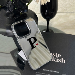 Ốp điện thoại bảng chữ cái "P" "K" cho iPhone 16 / 15 / 14 / 13 / 12 / 11 / PRO MAX / MINI / PLUS / X / XR vỏ bảo vệ lỗ lớn chống rơi và chống sốc