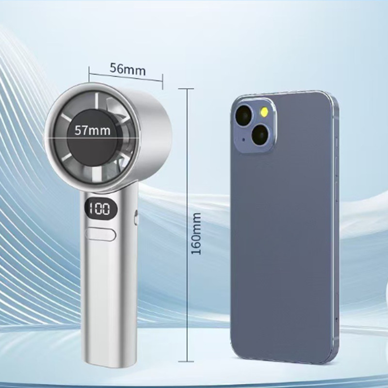 Quạt Cầm Tay Mini Làm Mát Nhanh Với 120 Mức Gió，Hỗ trợ sạc nhanh, Dung lượng pin 3600 mAh