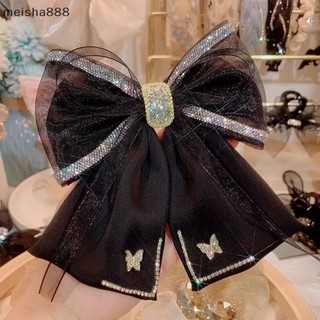 Meisha888 Vải Kim Cương Giả Pha Lê Kẹp Tóc Lưới Nơ Lò Xo Kẹp Nữ Phong Cách Hàn Quốc Thời Trang Phụ Kiện Tóc