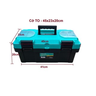Hộp đựng dụng cụ, thùng đựng đồ nghề đa năng GOFUTHER kích thước 14-19inch chất liệu nhựa PP cứng cáp, chịu lực tốt