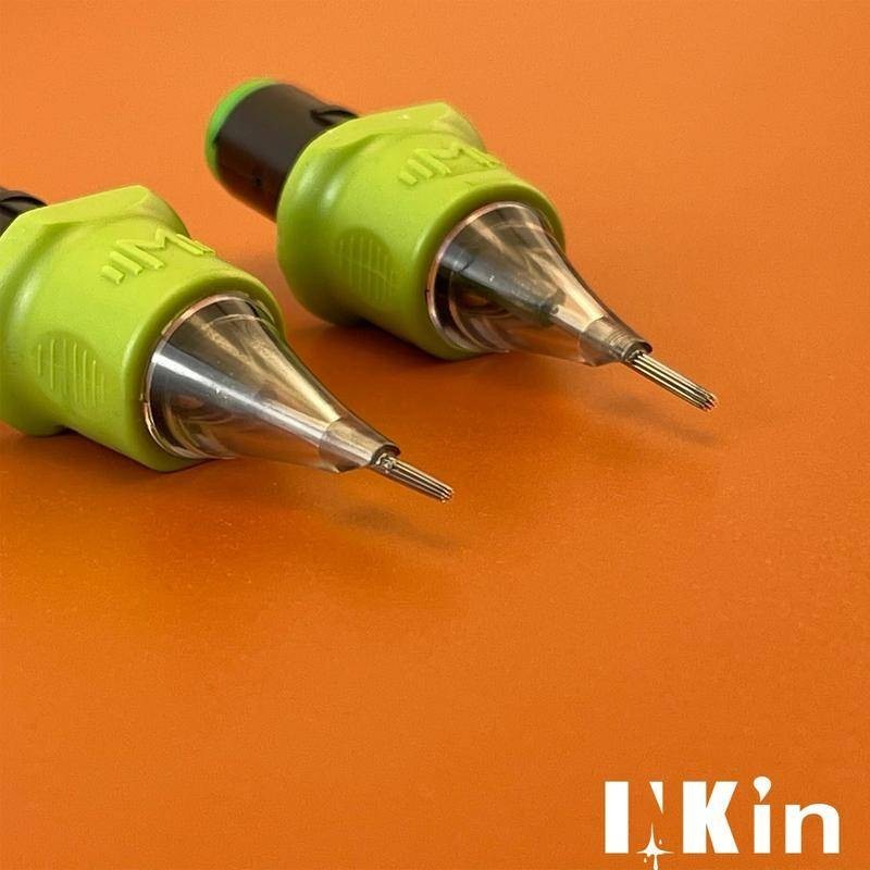 Inkin Kelly Hộp Mực Kim Silicon Mềm Quấn Rl Rs Hình Xăm Kim Màng An Toàn Cho Hộp Mực Máy Xăm 16 Cái / hộp