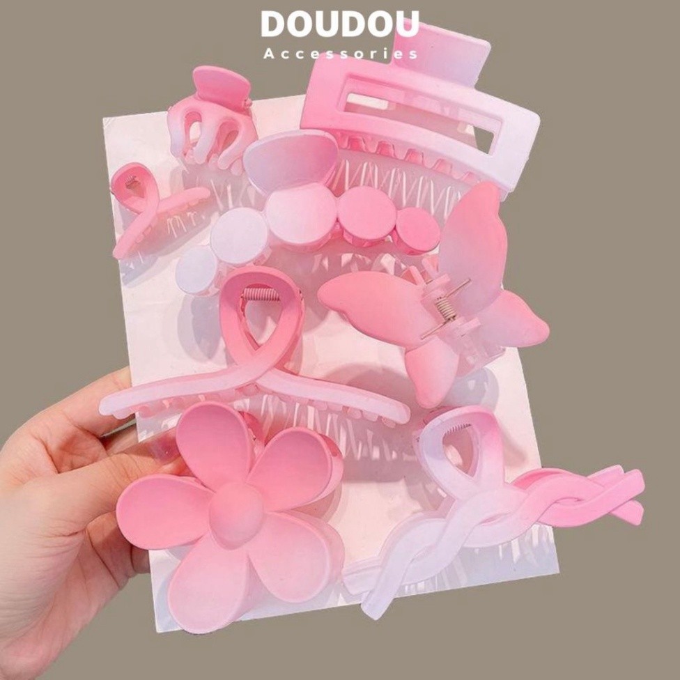 Combo 8 Kẹp Tóc Càng Cua🍀FREESHIP🍀Set 8 Kẹp Tóc Hàn Quốc Nhiều Kiểu Phong Cách Thanh Lịch Siêu Xinh Dành Cho Nữ