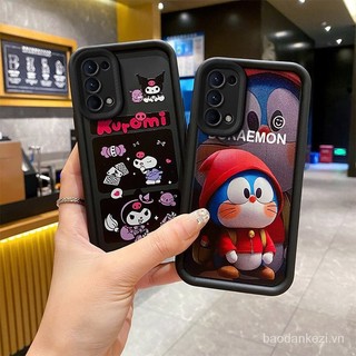 Ốp lưng Oppo reno4, ốp lưng Oppo reno5, ốp điện thoại di động màu đen dễ thương Z57O