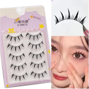 Lông mi giả tự nhiên nối mi thủ công, thân trong suốt, kiểu manga công chúa