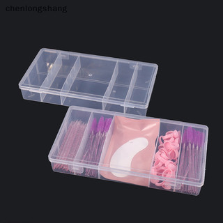 Chenlongshang Trong Suốt Có Nắp Hình Chữ Nhật Dọc 5 Lưới Nối Mi Dụng Cụ Hộp Bảo Quản Keo Nhíp Giá Đỡ Trang Điểm Tổ Chức EN