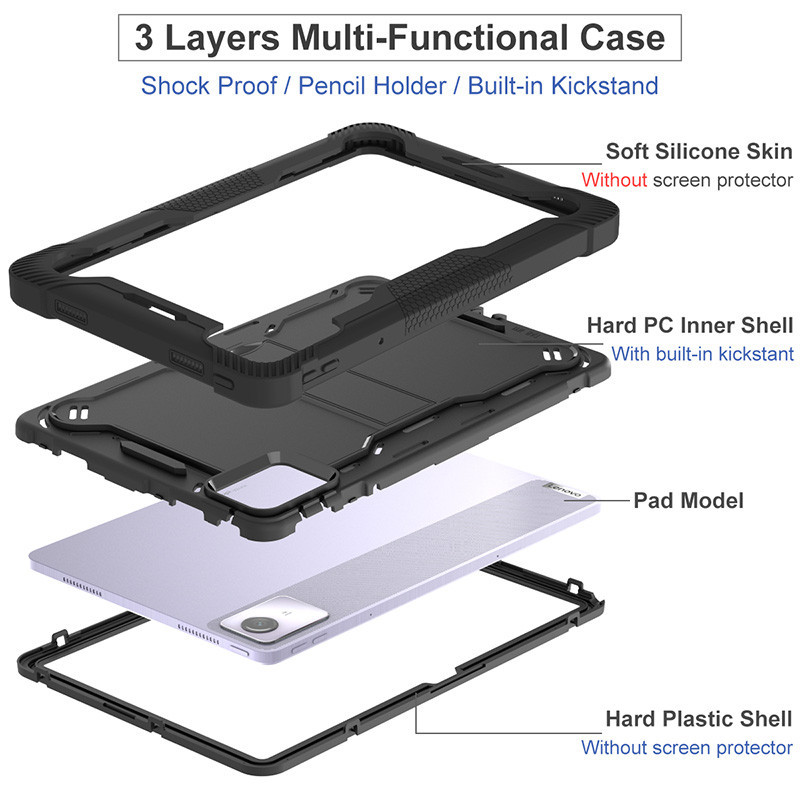 Ốp Bảo Vệ Toàn Thân Cho Lenovo Tab M11 2024 TB330FU Xiaoxin Pad 2024 11inch TB331FC Vỏ Máy Tính Bảng Chống Sốc Chắc Chắn