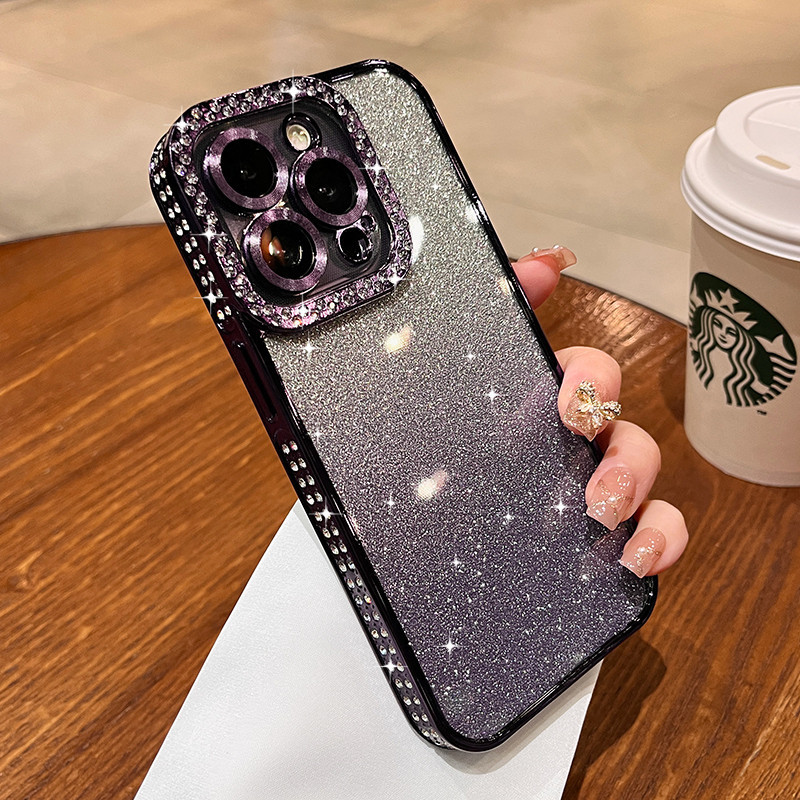 Mạ kim cương lấp lánh Vỏ điện thoại iphone15 Pro Max 14 13 12 11 vỏ cho vỏ iPhone TPU silicon lỏng vỏ mềm Bảo hiểm toàn diện chống sốc