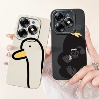 Tecno Spark 20 20C Spark 20 Pro 4G Vỏ bảo vệ ống kính Spark20 20C 20Pro KJ5 KJ6 BG7 BG7n Vịt dễ thương Phi hành gia Phim hoạt hình Jelly Vỏ điện thoại silicon mềm