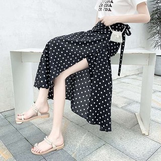 Một Mảnh Váy Cao Cấp Phối Ren Ôm Hơn Nhìn Chấm Bi Chống Nắng Váy Giữa Chiều Dài Đi Biển Váy Dài