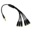 Ngôi Sao 1 Trong 3 4 5 6 Out 3 5mm Dây Aux Nam Sang Nữ Stereo Aux Bộ Chuyển Đổi Dây Chia Cáp Dây Cho Tai Nghe Speake