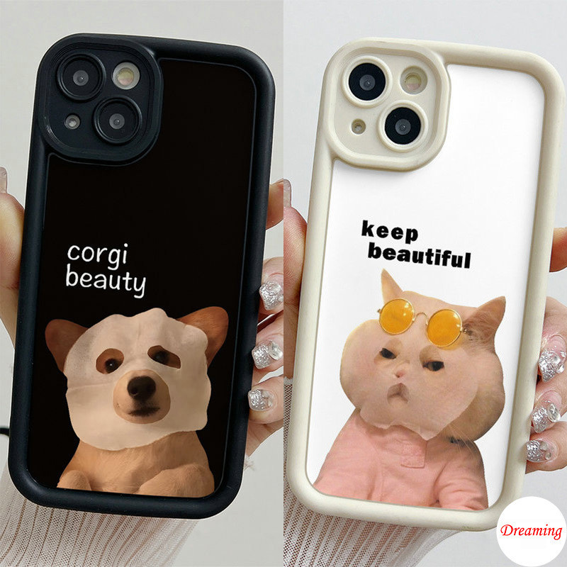 Ốp Lưng Cho Samsung Galaxy A05 A04 A03 A02 A15 A14 A13 A12 A11 A25 A24 A23 A22 A21S A20 A35 A34 A33 A32 A31 A30 Chống Rơi Thiết Kế Mắt Thiên Thần Motif Giữ Mèo Đẹp Và Corgi