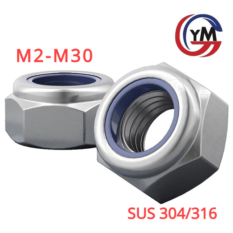 [XYMH1] Đai Ốc, Tán Keo Chống Tháo Inox 304/Đai ốc khóa inox 304 đầu ...