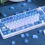 Furina Meow Genshin Impact Original Keycap MOA Profile Bàn phím cơ thăng hoa năm mặt Cross Axis Keycaps Wanderer Xiao Cute Cat Paw Cartoon Genshin Creative 130 + Keycap