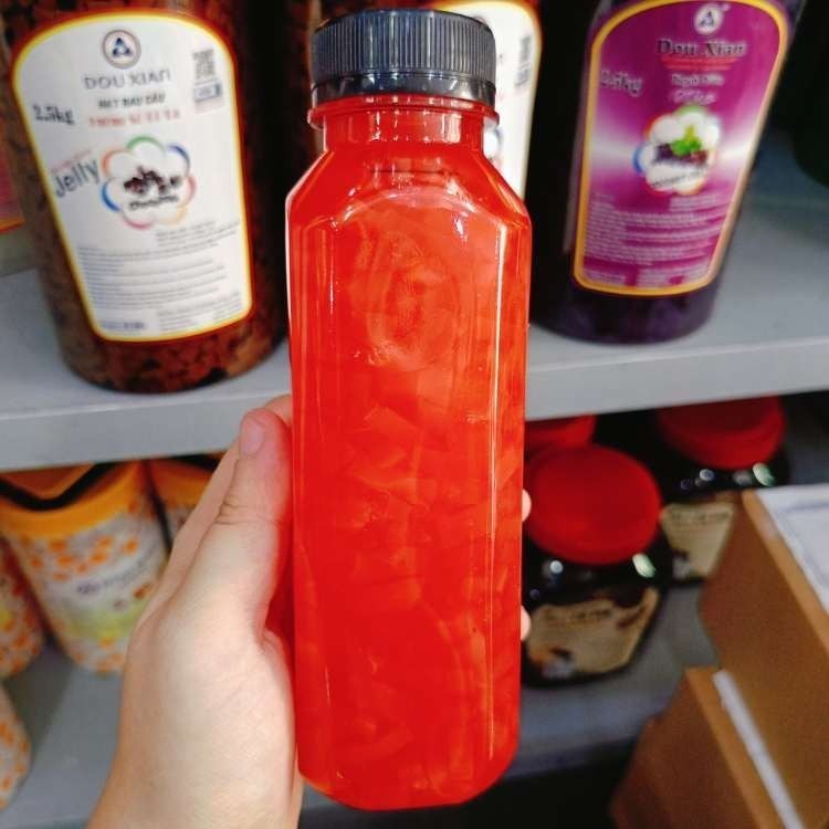 Thạch dừa trái cây chai 350g