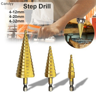 Ndy Lớn HSS Thép Bước Nón Khoan Titan Bit Set Lỗ Cắt 4-12 / 20 / 32mm N