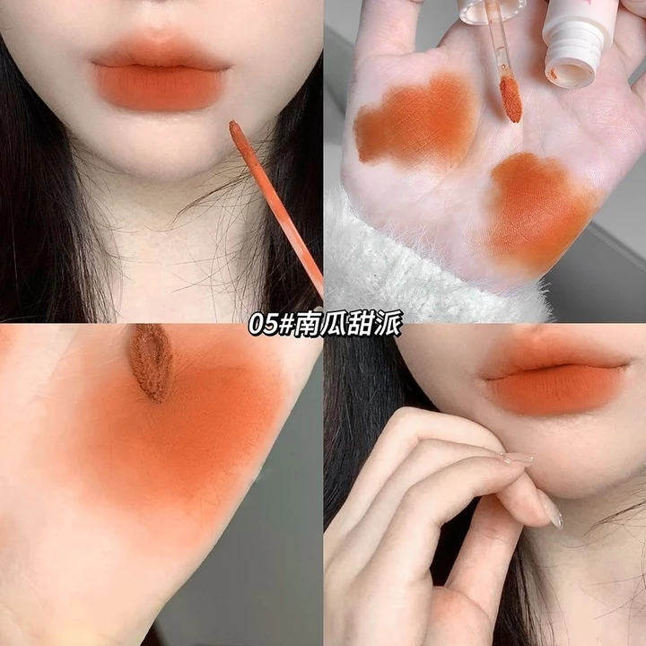 Màu Cam Mờ Nhung Son Bóng Lâu Dài Chống Dính Cốc Lỏng Son Môi Gợi Cảm Son Tint Lip Glaze Trang Điểm Hàn Quốc Môi Mỹ Phẩm