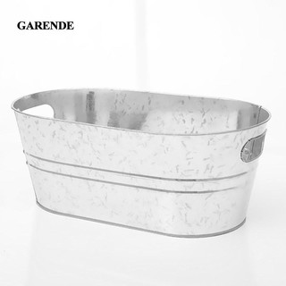 Xô mạ kẽm Garende, Bồn đựng đồ uống mạ kẽm, Bồn tắm hình bầu dục kim loại bằng thép mạ kẽm lớn cho các bữa tiệc, Tiệc giải khát, Bia lạnh