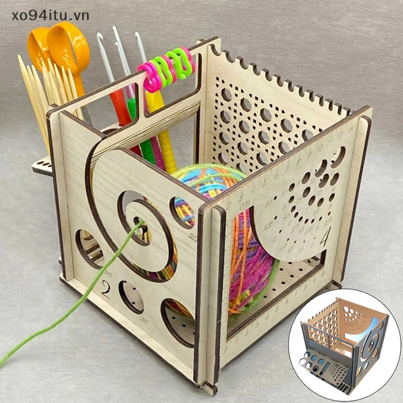 Xoitu Sáng Tạo Sợi Bát Móc Sắp Xếp Lưu Trữ Giá Đỡ DIY Sợi Dispenser Đan Bát Cho Đan Móc Xiên VN