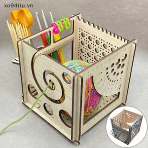 Xoitu Sáng Tạo Sợi Bát Móc Sắp Xếp Lưu Trữ Giá Đỡ DIY Sợi Dispenser Đan Bát Cho Đan Móc Xiên VN