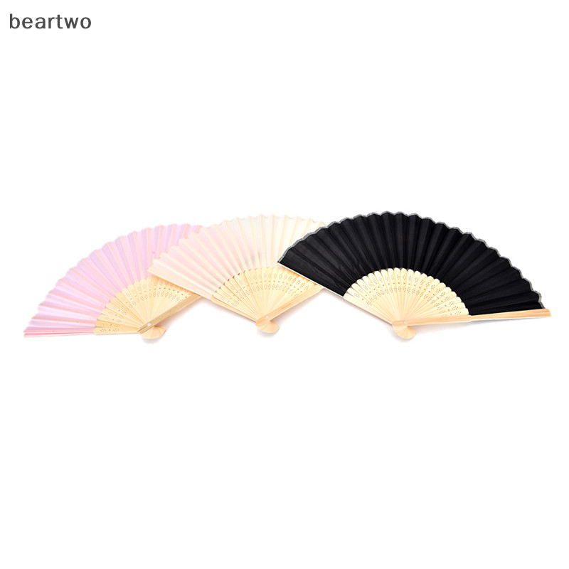 < Beartwo > 1 Máy Tính Ngà Cô Dâu Tre Trung Quốc Lụa Tay Quạt Cưới Ủng Hộ Khách Quà Tặng Nóng Đẹp