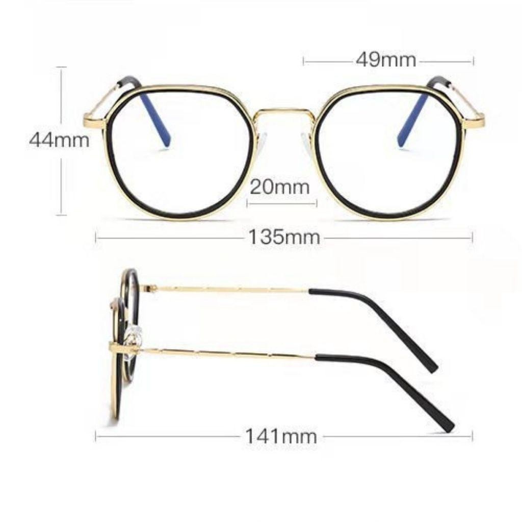 Mắt kính gọng kim loại chống ánh sáng xanh thời trang dành cho nữ, kính mát không cute Styley K002