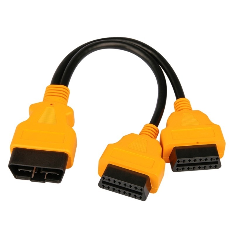 Bang Obd2 Splitter 16 Pin OBDII Cáp Adapter Obd2 Bộ Chia Nối Dài 1 Nam Đến 2 Nữ Nối Dài Cáp Adapter