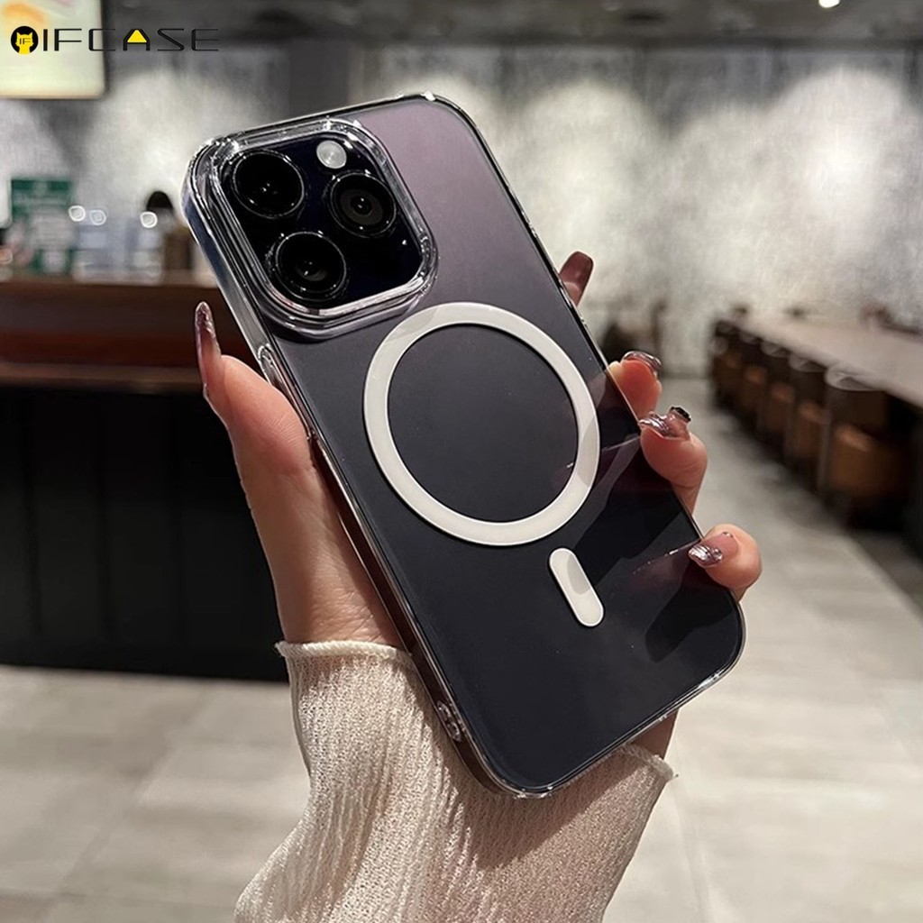 Ốp Từ Tính Cho Xiaomi 14 13 13T 12 12S 12T Mi 11 11T Pro Lite Ultra 12X Ốp Điện Thoại Mạ Hấp Dẫn Từ Tính Đơn Giản Trong Suốt Vỏ Silicon Mềm Trong Suốt