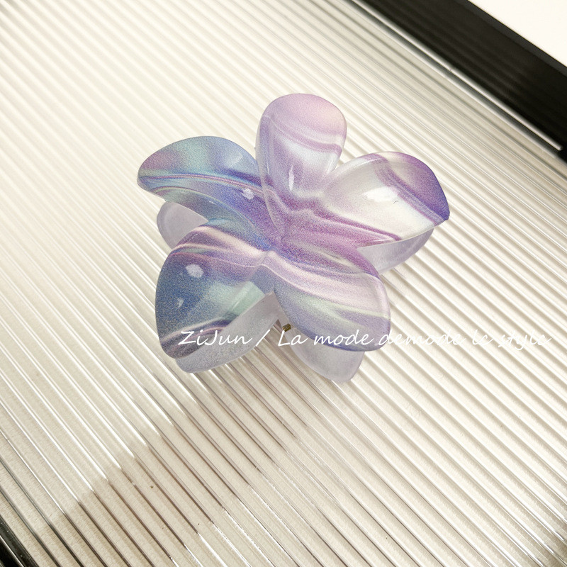 [Yunyuan] Mới Halo Nhuộm Hoa Anh Đào Sứ Kẹp Tóc Frangipani Phụ Kiện Tóc Làm Đẹp Đầu Lưng Cá Mập Kẹp Năm Cánh Hoa Trang Trí