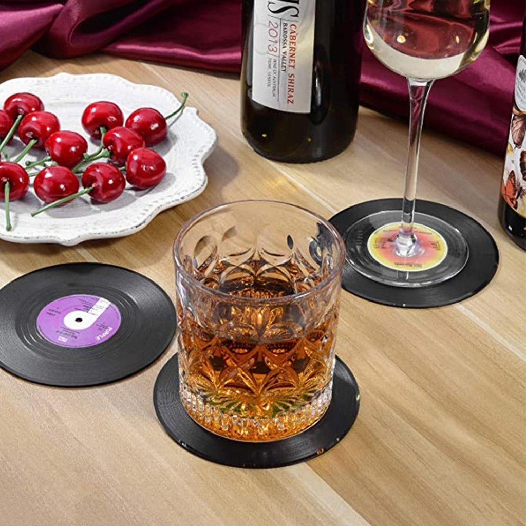 Đế Lót Ly Hình Đĩa Than M1 Kèm Giá Đỡ Tiện Dụng Cho Quầy Bar / Đồ Uống