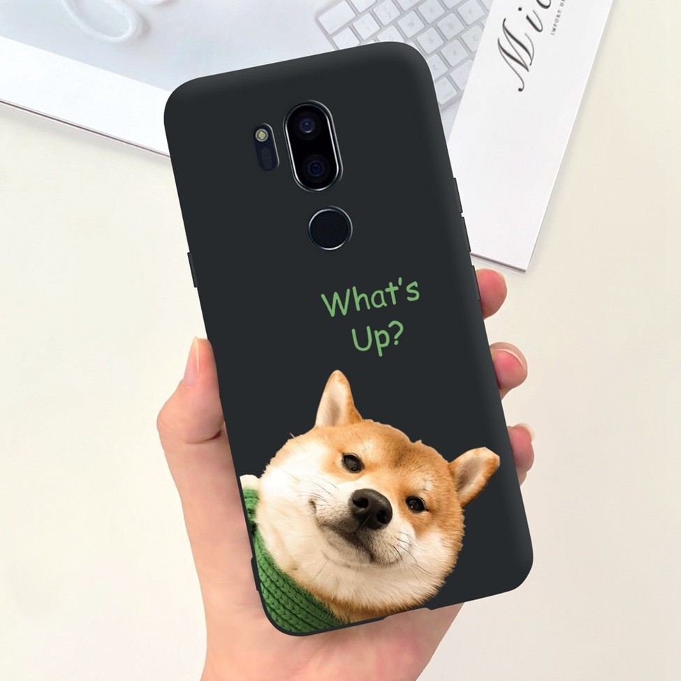 Ốp lưng LG G7 ThinQ G710EM Cao cấp Thẩm mỹ Mèo dễ thương Gấu trúc sơn mềm màu đen Vỏ silicon LG G7 ThinQ Ốp lưng điện thoại