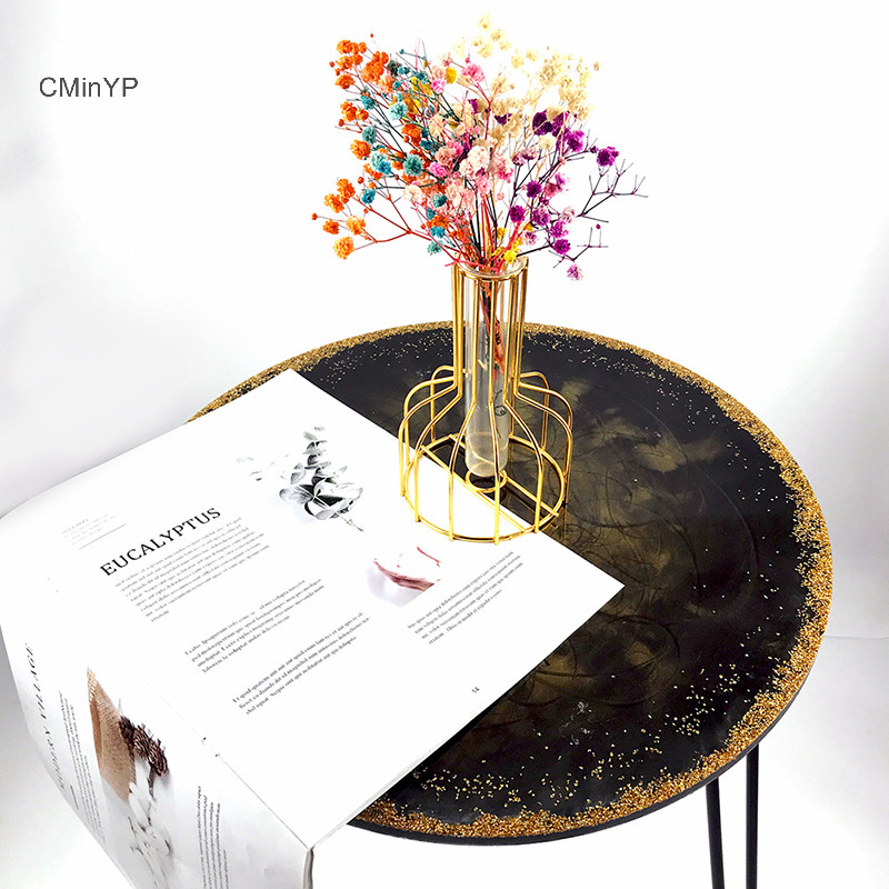 Cminyp Lớn Tròn Trang Trí Sông Bàn Làm Khuôn Silicon Diy Pha Lê Nhựa Epoxy Khuôn Tự Làm Crafg Dụng Cụ Vinh Quang