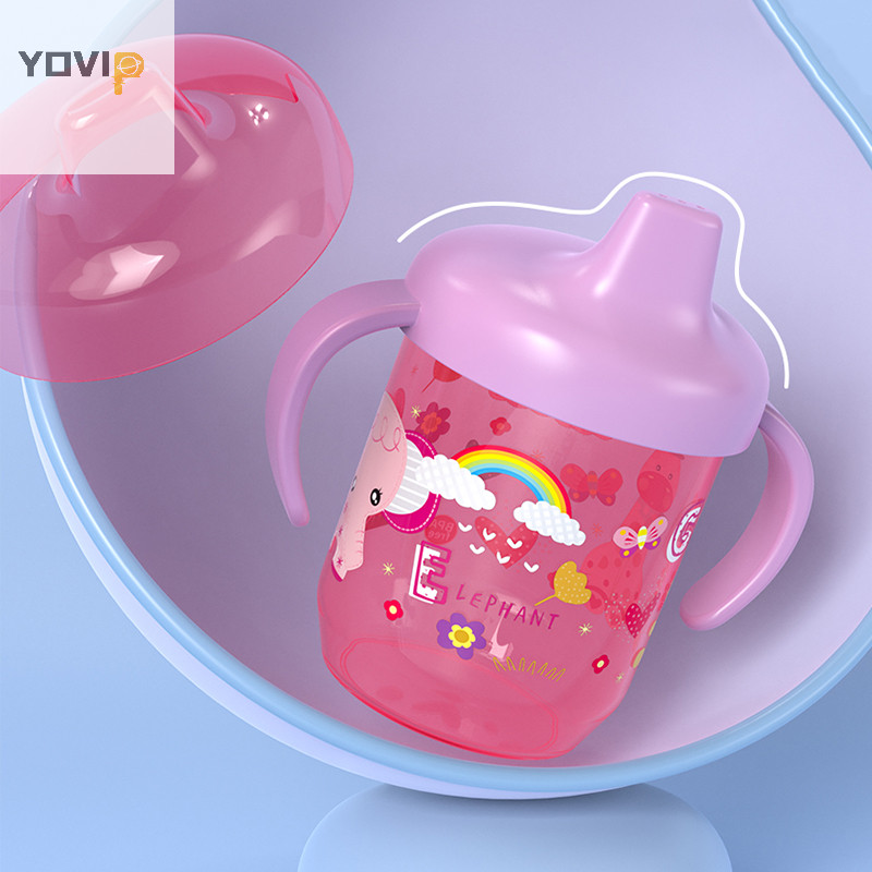 Yovip Bé Học Uống Có Tay Cầm Lật Chống Rò Rỉ Nước Vịt Cốc VN