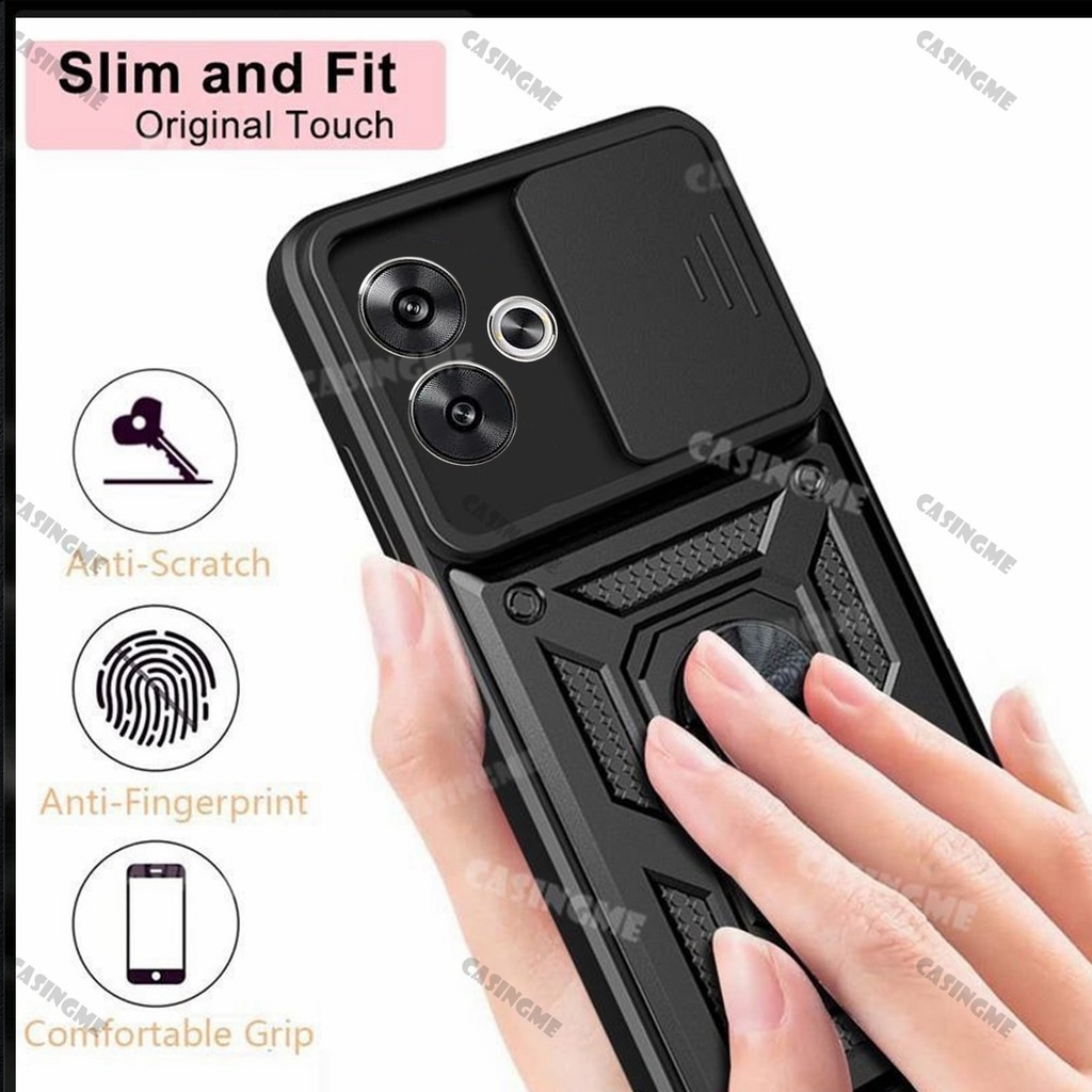 Redmi 13 2024 Vỏ giáp chống sốc cho Redmi 13 4G Redmi13 13Redmi 4G 5G 2024 Giá đỡ vòng từ tính trên ô tô Đẩy kéo bảo vệ Camera Vỏ điện thoại Vỏ Camera Ốp lưng