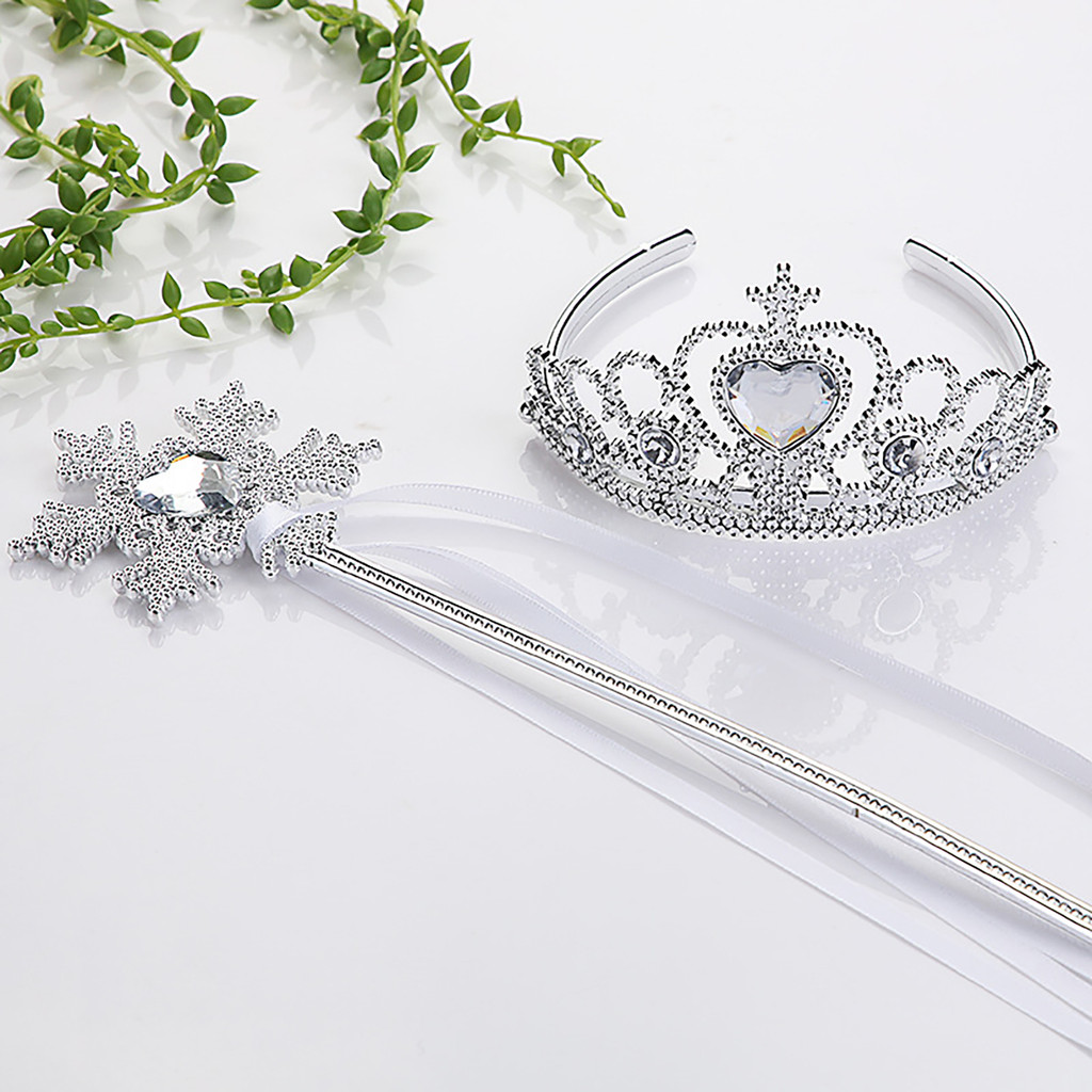 Bộ vương miện cây đũa phép cho bé gái Đạo cụ trang phục Fairy Stick Bộ cây đũa phép rỗng