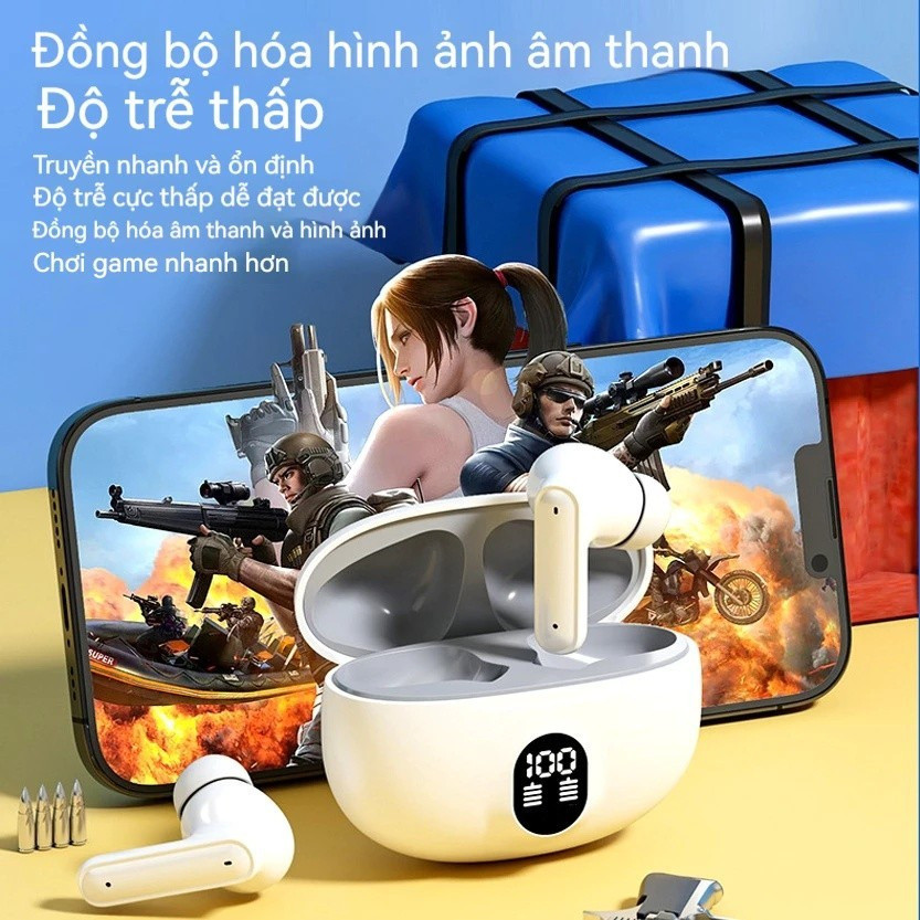 Tai nghe nhét tai Bluetooth V5.3 không dây thứ 4 Senbenbao inpod có màn hình LED và tuổi thọ pin dài Chất lượng âm thanh HiFi