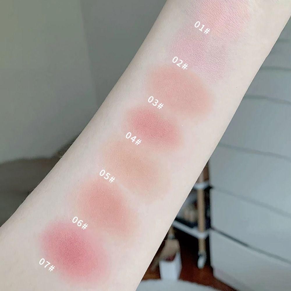Phấn má hồng EBINLANDS, Phấn má hồng nổi bật tự nhiên kết cấu công suất mịn, Phụ kiện màu hồng Trang điểm mỹ phẩm đơn sắc