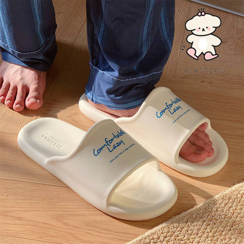 Xixitiao Đơn Giản Độc Đáo Phòng Tắm Tắm Dép Nhật Bản Phong Cách Hàn Quốc Dép Đi Trong Nhà Nam Nữ Ánh Sáng Mùa Hè Thoải Mái ins Hợp Thời Trang