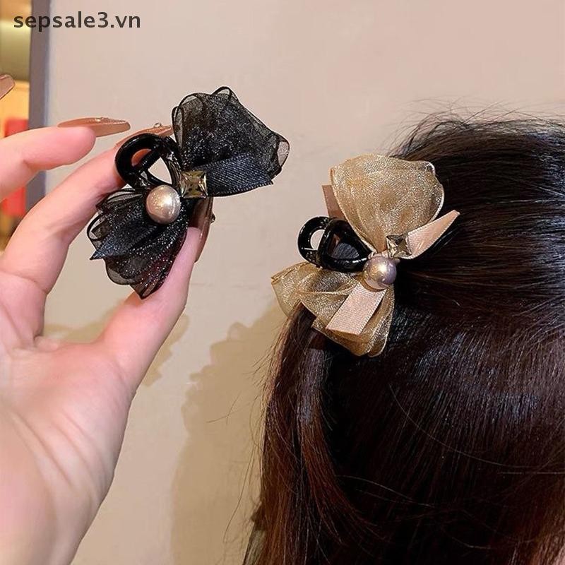 # Sepsale # Kẹp Tóc Nơ Thanh Lịch Dành Cho Nữ Bé Gái Nơ Ngọt Ngào Barrettes Thời Trang Móng Vuốt Tóc Nhỏ Đa Năng Phụ Kiện Tóc Quà Tặng.