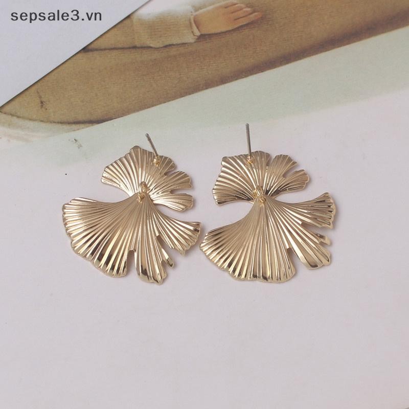 # Sepsale # Bohemian Hình Học Ginkgo Biloba Hình Lá Thả Bông Tai Dành Cho Nữ Tuyên Bố Tai Phụ Kiện Trang Sức.