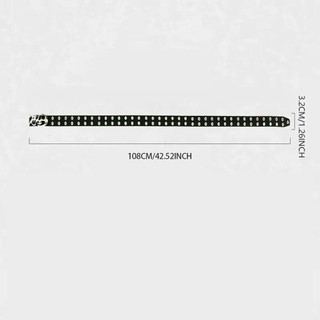 Dây thắt lưng ROOMYCO, Thắt lưng Punk có khóa rỗng, Da PU thời trang có thể điều chỉnh Dây đeo thắt lưng Phụ kiện trang trí