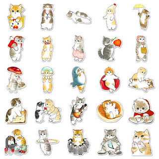 Bộ 50 Kawaii Hoạt Hình Mèo Dễ Thương Graffiti Đề Can Đồ Chơi Trẻ Em Quà Tặng DIY Sổ Lưu Niệm Đàn Guitar Laptop Điện Thoại