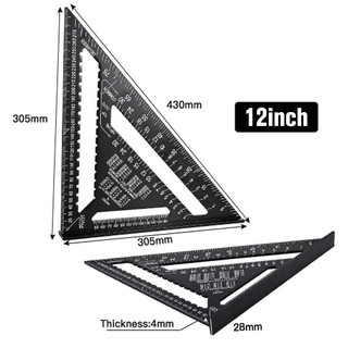 Thước ke góc vuông hợp kim nhôm 30cm – Thước đo tam giác chính xác