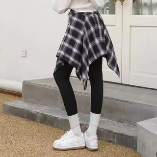 Váy ngắn chữ A kẻ sọc lưới xanh trắng, áo sơ mi eo có nơ co giãn, phù hợp dạo phố