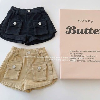 10-27kg Quần đùi kaki túi hộp bé gái